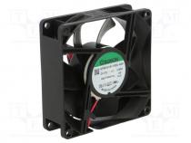 Fan  DC, axial, 12VDC, 80x80x25mm, 101.9m3/h, 47.5dBA, ball, IP68