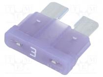 Fuse  fuse, 3A, 32VDC, automotive, 19mm, ATOF