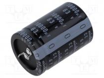 Capacitor  electrolytic, SNAP-IN, 10000uF, 63VDC, Ø30x50mm, 20%