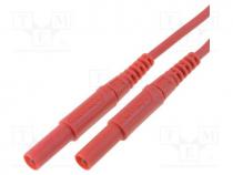 Test lead, 16A, banana plug 4mm,both sides, with protection