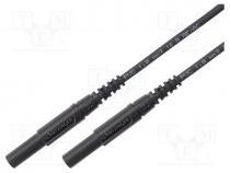 Test lead, 16A, banana plug 4mm,both sides, with protection