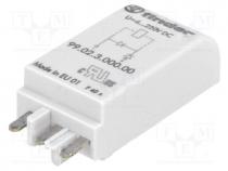 Module protecting, socket, Colour  green, 6÷220VDC