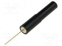 Measuring tip, 1A, 60VDC, 30VAC, black, Tip diameter  0.6mm