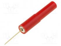 Measuring tip, 1A, 60VDC, 30VAC, red, Tip diameter  0.6mm