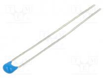 Capacitor  ceramic, 100pF, 100V, C0G (NP0), 5%, THT, 5mm