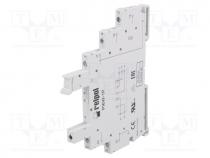 Socket, PIN  5, 6A, 250VAC, for DIN rail mounting, screw terminals