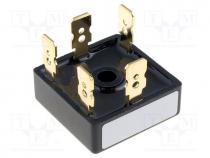 Bridge rectifier  three-phase, Urmax  800V, If  25A, Ifsm  360A, THT