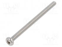 Screw, M3x45, 0.5, Head  cheese head, Phillips, A2 stainless steel