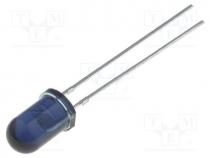 IR transmitter, 5mm, 940nm, blue,transparent, 160mW, 25, THT