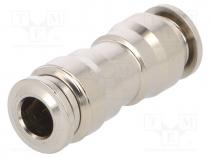Push-in fitting, straight,inline splice, -0.99÷20bar, -20÷80C