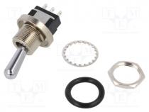 Switch  toggle, Pos  2, SPDT, ON-ON, 6A/125VAC, 6A/6VDC, MTW, 20m