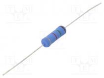 Resistor  metal oxide, 1.5k, 3W, 5%, Ø5.5x16mm, -55÷155C