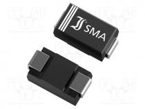 Diode  rectifying, SMD, 600V, 1A, 50ns, SMA, Ufmax  1.7V, Ifsm  30A