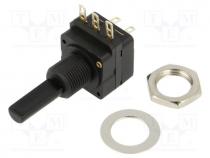 Potentiometer  shaft, 10k, 200mW, THT, 6mm, plastic, carbon, PC-16