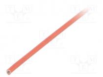 Insulating tube, fiberglass, brick red, -60÷250C, Øint  1.5mm