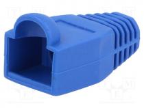 RJ45 plug boot, 6.5mm, blue