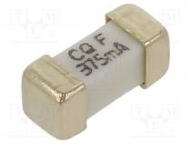 Fuse  fuse, 375mA, 125VAC, 125VDC, quick blow, ceramic, SMD