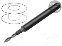 Wire  microphone cable, 2x0.35mm2, black, tinned,OFC, -15÷70C
