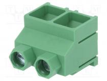 Connector  PCB terminal block, terminal, 32A, 1kV, angled 90