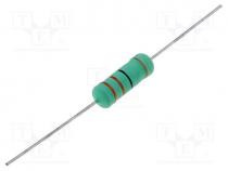 Resistor  wire-wound, THT, 120, 5W, 5%, Ø0.75x28mm, Ø6.5x17.5mm