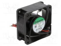 Fan  DC, axial, 24VDC, 60x60x25mm, 62m3/h, 41.7dBA, ball, 7500rpm