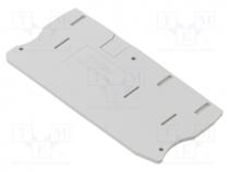 End plate, grey, PT, 2.2mm