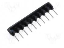 Resistor network  X, 2%, 330, No.of resistors  9, -55÷125C, THT