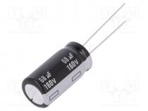 Capacitor  electrolytic, low ESR, THT, 68uF, 160VDC, Ø12.5x25mm