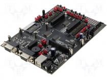 Motherboard for dipAVR module with LPC213x/214x micr.