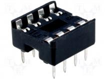 Socket for DIL ICs 8pin 7,62mm RM2,5mm