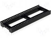 Socket for DIL ICs 56pin dense 15,24mm RM1,778mm