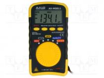 Digital multimeter, LCD 3,75 digit (4000), 0.1....99%, ~50h