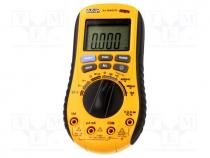 Digital multimeter, LCD 3,75 digit (3999) 18mm, with a backlit