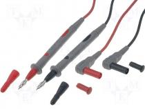 Test lead PVC 1.2m 10A red and black 2x test lead