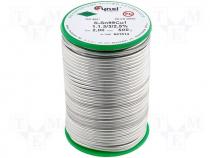 Solderwire, lead free, with copper addition 2,0mm/0,5kg