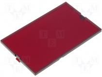 Red transparent panel for DIN rail mounted boxes