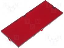 Red transparent panel for DIN rail mounted boxes