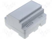 ABS enclosure, DIN rail mount 105x91x60 screw mount