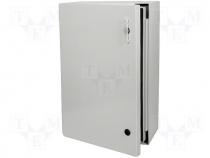 Wall mounting enclosure Fibox CAB P 615x415x230mm grey