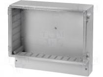 Wall mounting enclosure tran. cover PC IP65 295x255x111