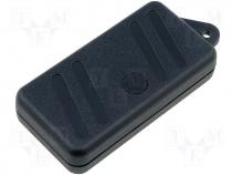 Plastic enclosure black 13x31x61mm black