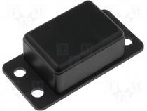 Enclosure with flanged 56x28x17mm screw black