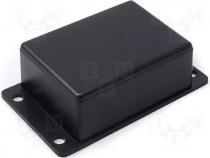 Enclosure with flanged 76x42x25mm screw black