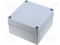 ABS plastic enclosure 130x130x75 grey cover