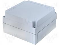 Fibox ABS plastic enclosure 180x180x100mm cover grey