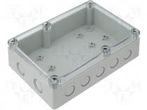 Wall mounting enclosure tran. cover PC IP65 180x125x56