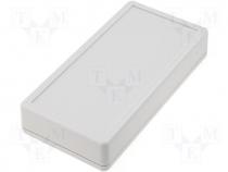 Polystyrene enclosure, grey 130x65x25mm