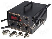 Hot air station, digital,with knob, 280W, 100....480C, 3....23l/min