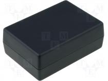 Plastic enclosure black 24x47x66mm