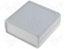 ABS plastic enclosure 66x66x28mm grey